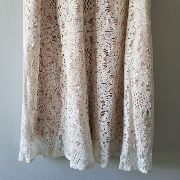 Altar'd State Cream Nude Lace Sleeveless Dress - Picture 4 of 7